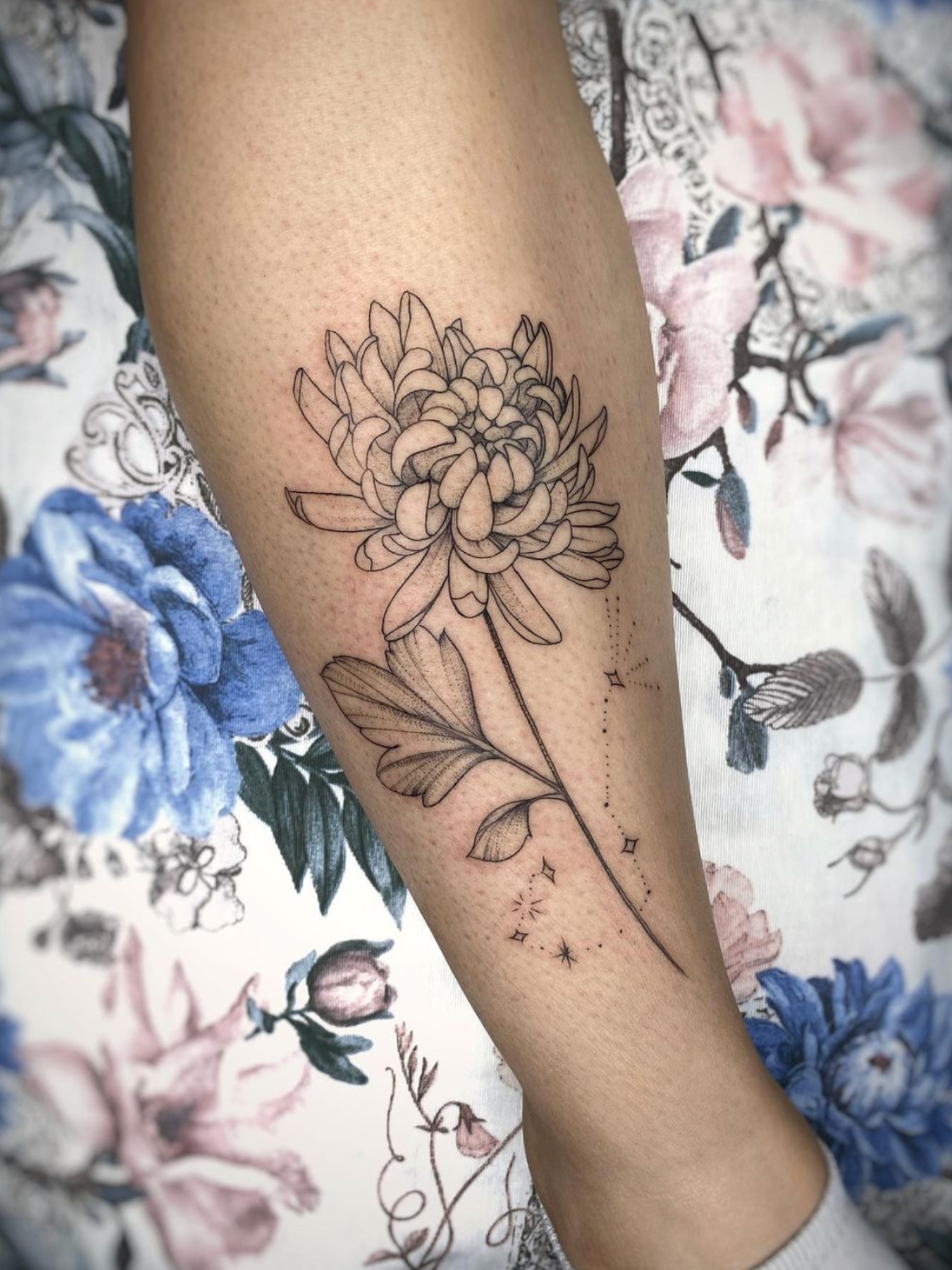 tatouage floral Portfolio pépine